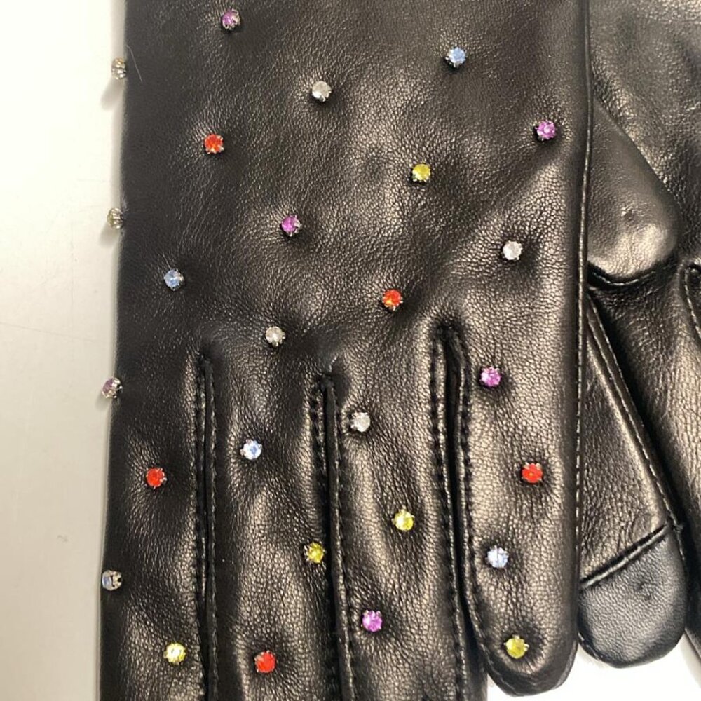 Echo leather gloves decorated with Rani - Picture 4 of 10